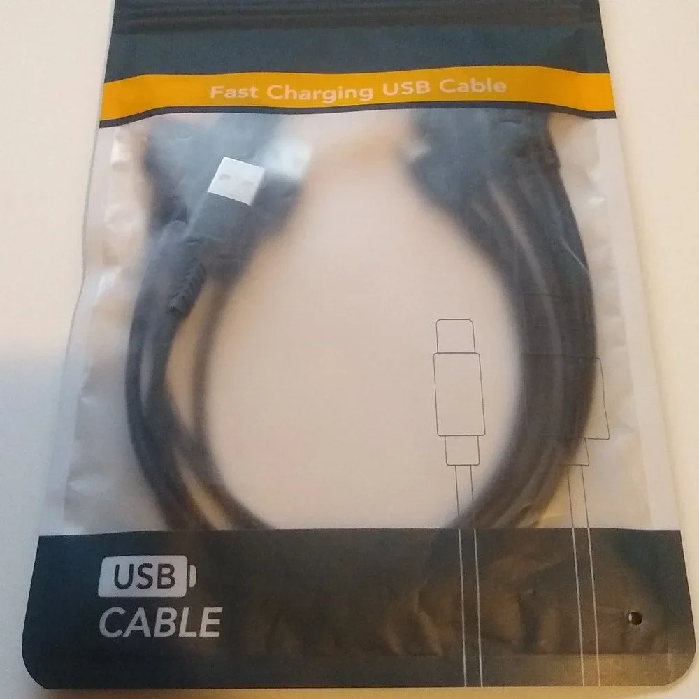 5 Pack - 1 Foot Short USB to USB C Cable Type-C Fast Phone Charging Cable